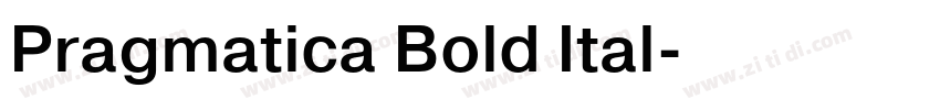 Pragmatica Bold Ital字体转换